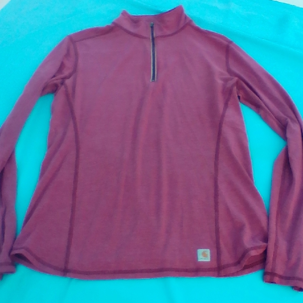 Carhartt Burgundy Quarter-Zip Pullover
